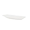 Plan de toilette pour vasque à poser version droite Vague blanc brillant 103,1 cm