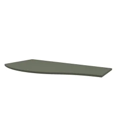 Plan de toilette pour vasque à poser version gauche Vague kaki mat 103,1 cm