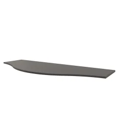 Plan de toilette pour vasque à poser version centre Vague anthracite brillant 137,8 cm