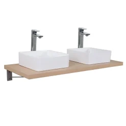 Plan de toilette suspendu 120cm WILL avec équerres invisibles