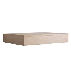Plan de toilette suspendu pour vasque WILL - 60 cm - Ep. 12 cm - Décor Chêne