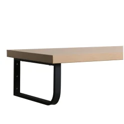 Plan de toilette suspendu pour vasque WILL - 120 cm avec équerres noires