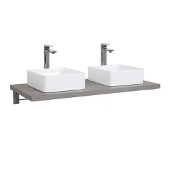 Plan de toilette suspendu 120cm WILL avec équerres invisibles