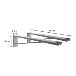 Plan de toilette suspendu 120cm WILL avec équerres invisibles