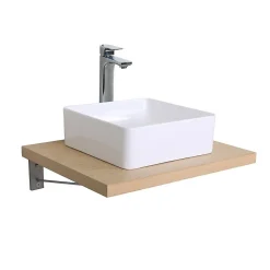 Plan de toilette suspendu seul - WILL - 60 cm - Ep. 3,8 cm