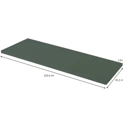 Plan de toilette vert mat L.120,4 x l.45,2 x ép.2,8 cm, GoodHome Perma