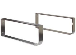 Plan de toilette 61x49x3 cm T-BATH hydrofuge placage frêne naturel avec supports chromés