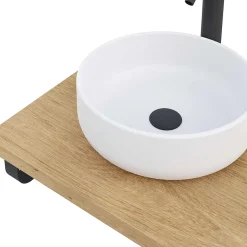 Plan de toilette 121x49x3 cm T-BATH hydrofuge placage chêne naturel