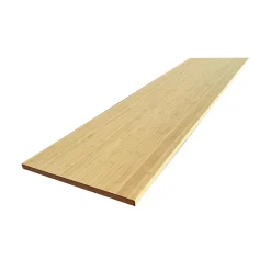 Plan de travail bois massif Bambou Naturel lamellé collé L.250 x P.65 cm, Ep.26 mm