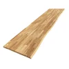 Plan de travail Chêne massif bord naturel huilé L.250 x l.65 cm, Ep.36 mm