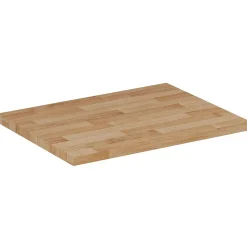 Plan de travail en bois chêne massif naturel 60 cm pour meuble de salle de bain