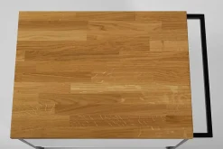 Plan de travail en bois chêne massif naturel 60 cm pour meuble de salle de bain