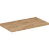 Plan de travail en bois chêne massif naturel 80 cm pour meuble de salle de bain