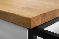 Plan de travail en bois chêne massif naturel 80 cm pour meuble de salle de bain