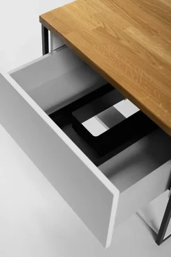 Plan de travail en bois chêne massif naturel 80 cm pour meuble de salle de bain