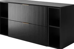 Plan de travail pour meuble de salle de bain VENA FLOW noir mat 120 cm