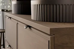 Plan de travail pour meuble de salle de bain TERRA VILLA coloris noyer foncé 60 cm