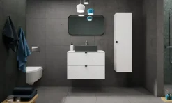 Plan de travail pour meuble de salle de bain VENA FLOW blanc mat 80 cm