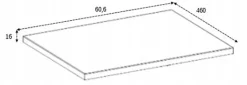 Plan de travail pour meuble de salle de bain VENA FLOW noir mat 60 cm