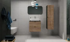 Plan de travail pour meuble de salle de bain VENA FLOW noir mat 60 cm