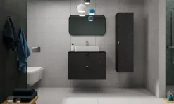 Plan de travail pour meuble de salle de bain VENA FLOW noir mat 60 cm