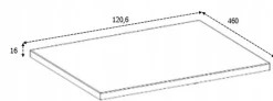 Plan de travail pour meuble de salle de bain VENA FLOW blanc mat 120 cm