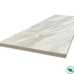 Plan de travail stratifié HPL marbre gris 2000 x 650 x 38 mm