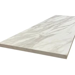 Plan de travail stratifié HPL marbre gris 2000 x 650 x 38 mm