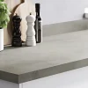 Plan de travail stratifié gris effet béton L.300 x l.62 x ép.3,8 cm, GoodHome Kala