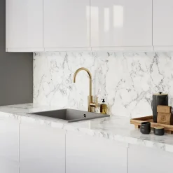 Plan de travail stratifié aspect quartzite GoodHome Berberis L.300 x Ép.3,8 cm