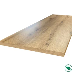 Plan de travail stratifié HPL chêne 2000 x 650 x 38 mm