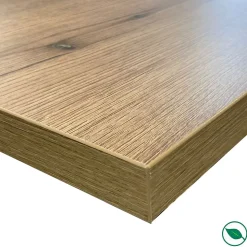 Plan de travail stratifié HPL chêne 2000 x 650 x 38 mm