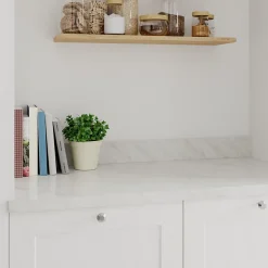 Plan de travail stratifié effet soft quartz GoodHome Kala L.300 x Ép.3,8 cm