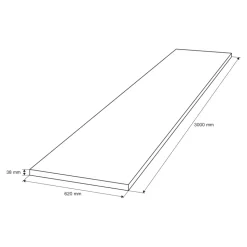 Plan de travail stratifié effet soft quartz GoodHome Kala L.300 x Ép.3,8 cm