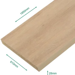 Plan de travail stratifié chêne clair 1850 x 610 x 28 mm