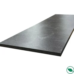 Plan de travail stratifié HPL ardoise 3000 x 650 x 38 mm