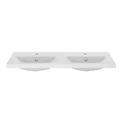 Plan double vasque blanc GoodHome Nira 100 cm