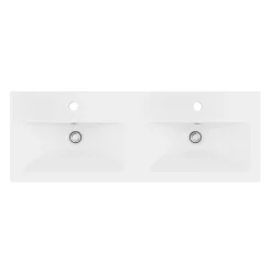 Plan double vasque blanc GoodHome Nira 100 cm