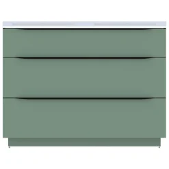 Plan double vasque blanc en résine l.120 cm, Pamili