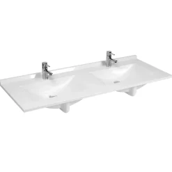 Plan double vasque en résine de synthèse RESIPLAN - 120 cm