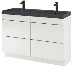 Plan double vasque noir GoodHome Mila 120 cm