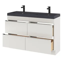 Plan double vasque noir GoodHome Mila 120 cm