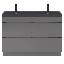 Plan double vasque noir GoodHome Mila 120 cm