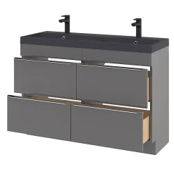 Plan double vasque noir GoodHome Mila 120 cm