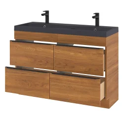 Plan double vasque noir GoodHome Mila 120 cm