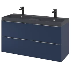 Plan double vasque noir GoodHome Mila 120 cm
