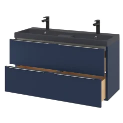 Plan double vasque noir GoodHome Mila 120 cm