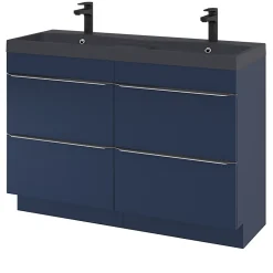 Plan double vasque noir GoodHome Mila 120 cm