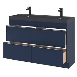 Plan double vasque noir GoodHome Mila 120 cm