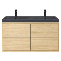 Plan double vasque noir GoodHome Mila 120 cm